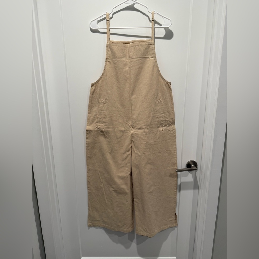 YESNO Women Casual Loose Long Bib Pants Wide Leg Jumpsuits Baggy Cotton Rompers